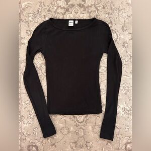 Aritzia Black Long Sleeve Top